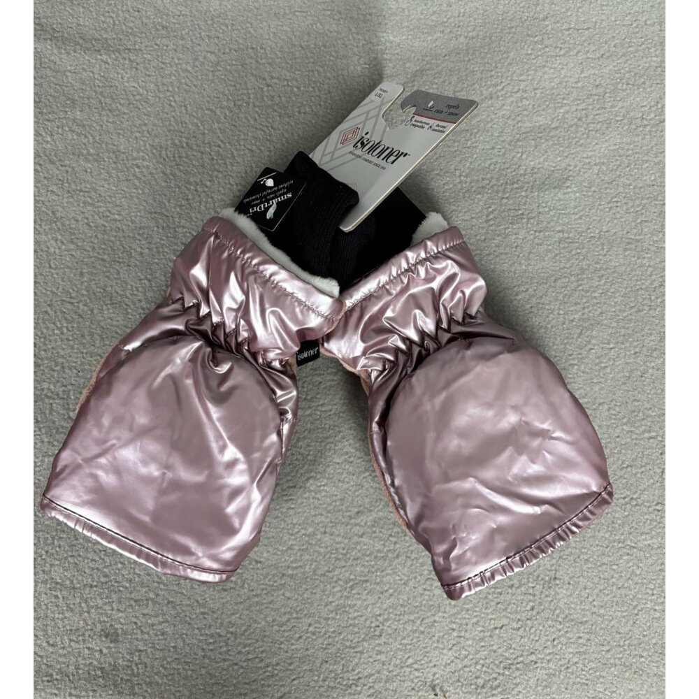 Isotoner Signature Women's Sleek Heat Flip Touchscreen Mittens L/XL Blush NWT's